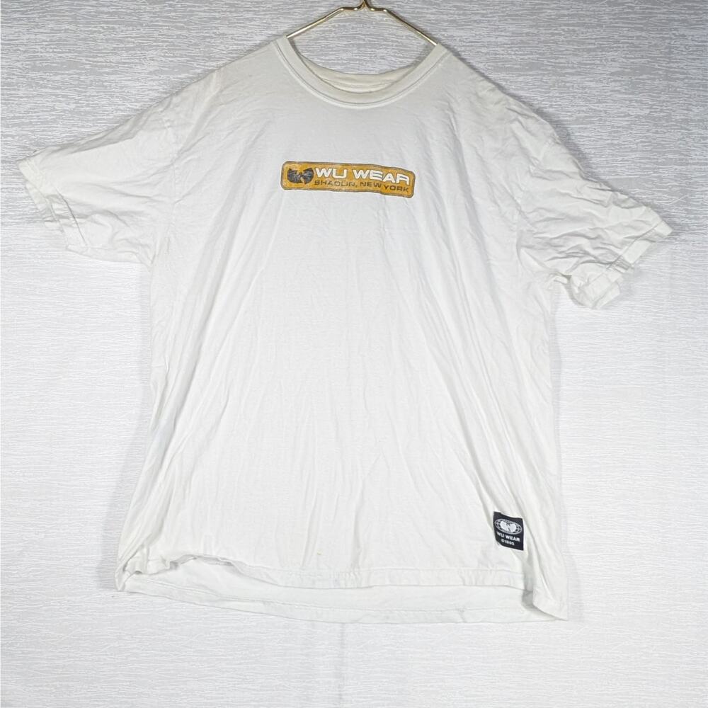 Wu Wear Wu Tang Clan Graphic Tee Shirt Mens XXL White Shaolin, New York